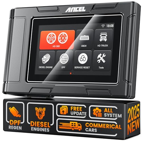 ANCEL HD3300 Heavy Duty Truck Scanner with DPF Regen Full System Diagnostic Tool, Fits for Diesel Engine Cummins, Caterpillar, Detroit, Paccar, Volvo, International & 99% Commercial Cars