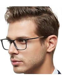 OCCI CHIARI Optical Eyewear Non-prescription Eyeglasses Frame Clear Lenses For Men(Black 53mm)