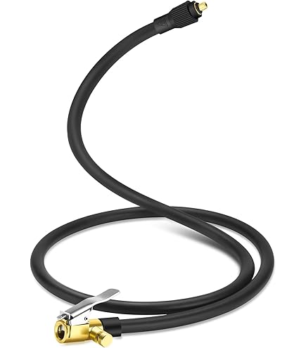 Inflator Hose Adapter X AUTOHAUX 100cm 39.37" Tire Inflator Pump Hose With Tube Inflator
