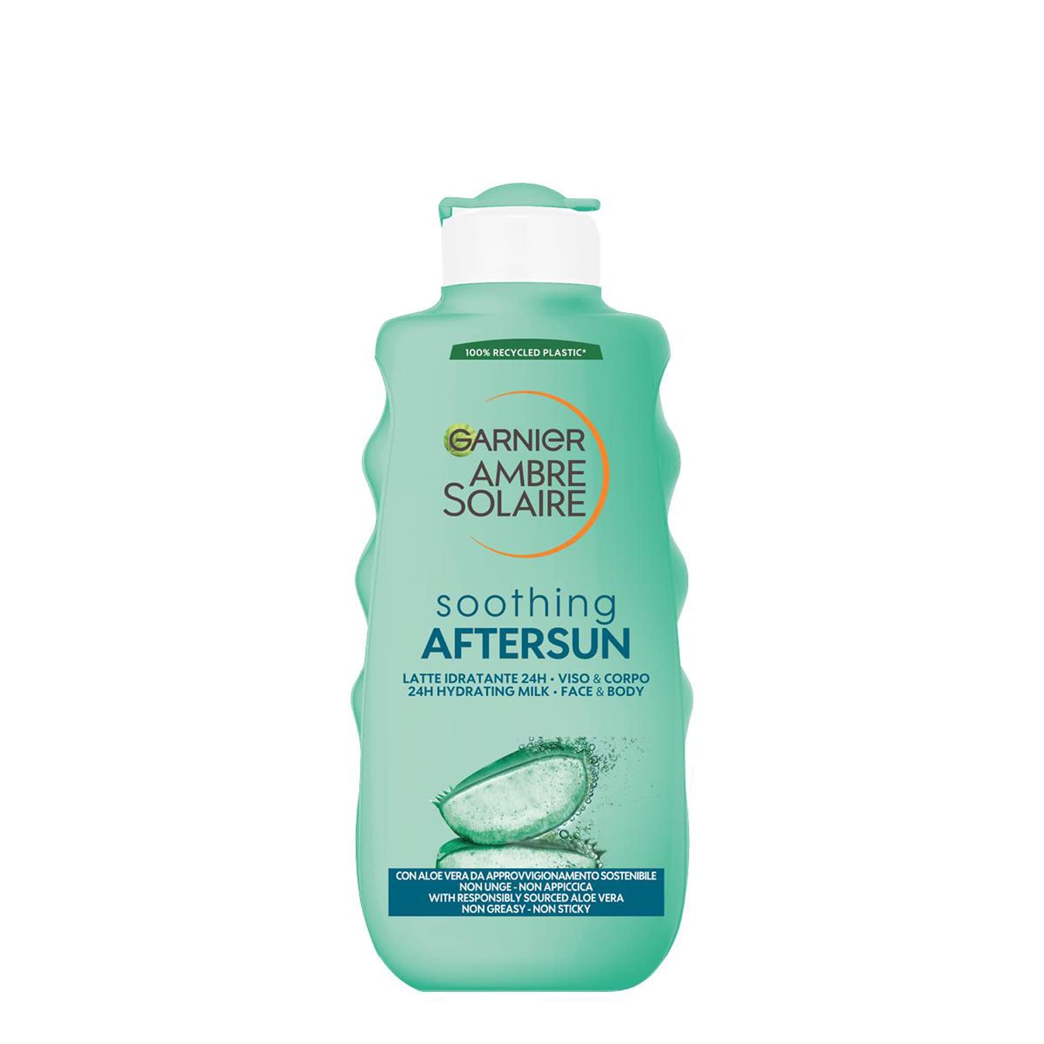 Garnier Amber Solar Latte Doposole, Face and Body, Refreshing Effect and Nutrita Skin, Ideal for All Types of Leathers, Enriched with Aloe Vera, 200 ml