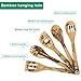 Harry Burned Wooden Spoons Potter Utensil Set Funny Gift Idea Cooking Serving Utensils 100% Bamboo All-Natural, Kitchen House Warming Gifts Slotted Spoon 5 Piece