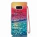 JanCalm S8 Plus Wallet Case,S8 Plus Case,[Wrist Strap] [Kickstand] Pattern Premium PU Leather Wallet [Card/Cash Slots] Flip Cover + Stylus (Never Stop)