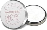 Warriors 5X CR2032 Batteries 3V 240mAH Lithium Coin Cell Child Resistant Pack view 5