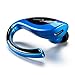 Guoer Bluetooth 4.1 Headset Noise Cancellation Earphone with Extra Extension Ear Piece for iPhone Android Smartphones and Bluetooth-enabled Devices for Driving Exercise Jogging Running(Black/Blue)