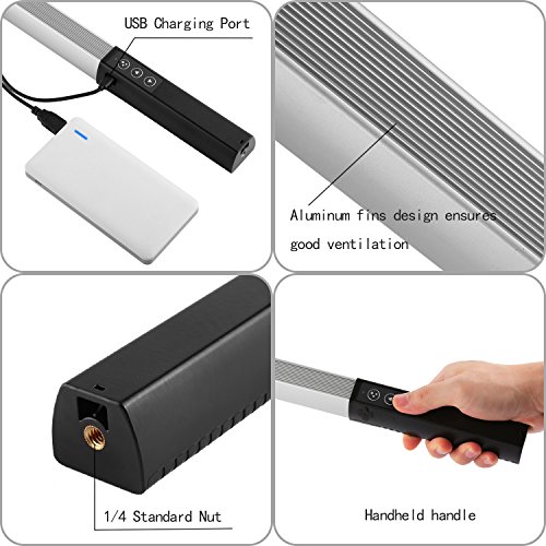 YOUKOYI-Handheld-Light-Photography-Portable-LED-Video-Light-Wand-with-Carrying-Bag-IR-Remote-Control-and-USB-Rechargeable-6-Brightness-Levels-and-2-Colors-Temperatures
