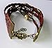 LEFINIS Christmas Gift Antique Infinity Leather Rope Bracelet Wings Owl
