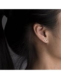 Meow Star - Pendientes de plata de ley para niñas