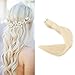 Full Shine Tape in Hair Extensions Real Human Hair 60 Platinum Blonde Tape Hair Extensions Real Human Hair 16 Inch Invisible Remy Human Hair Extension 50g Extensions Human Hair Natural 20 Pcs