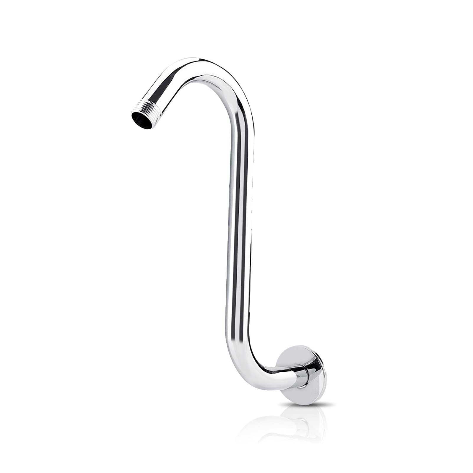 Shower Head Riser Pipe, 8 Inch S Curved Shower Head Extender, Stainless Steel S-Shaped Shower Extension Arm Household Bathroom Accessories, Standard 1/2 Inch Thread