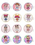 Surprise Dolls Edible Cupcake Toppers (12 Images) Cake Image Icing Sugar Sheet Edible Cake Images