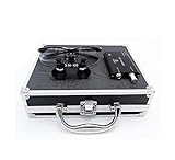 Ocean Aquarius Surgical Binocular Loupes 3.5x420MM Optical Glass with LED Head Light Lamp+ Aluminum Box (Black)