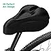 FineGood Gel Bike Saddle with Seat Cover and Seat Post Clamp, Bicycle Seat Cushion, with Free Waterproof Cover and 31.8mm Quick Release Clamp – Blackthumb 1