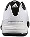 adidas Performance  Men's Barricade Court 3 Wide Tennis Shoe, White/Matte Silver/Scarlet, 10.5 M US