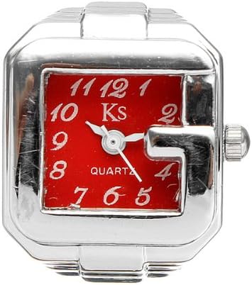 Fashion Women Square Watch Face Finger Ring Watch 4 Color.