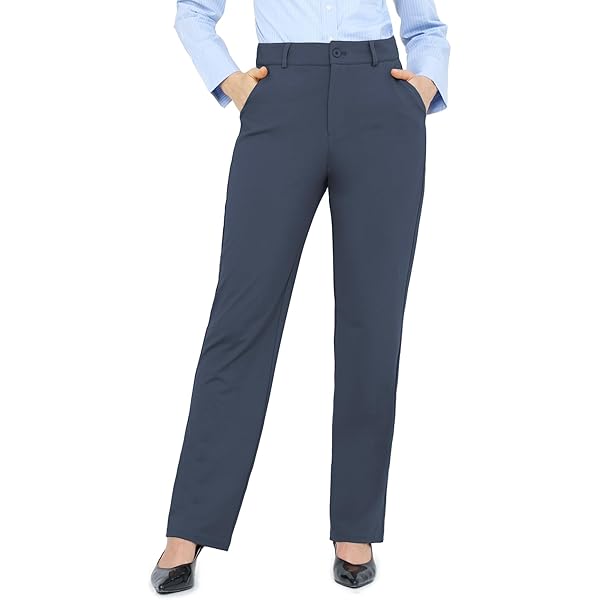 ladies blue dress pants Cosiani Women’s Blue Wool Dress Pants 12 main image 0