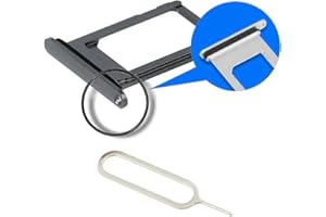 MMOBIEL SIM Card Slot Tray Holder Replacement Compatible with iPhone XR 2018 - Incl. SIM Pin - Black