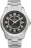 Bulova 96B129 Mens Precisionist Claremont Black Dial Steel Bracelet Watch