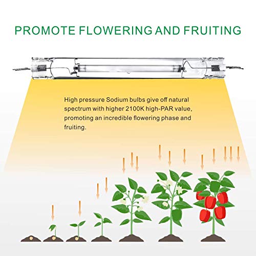 XAMT 1000W DE HPS Grow Light Including Ballast Reflector Bulb Hanger