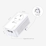 TP-Link TL- AV1000 Powerline Adapter Kit 2-Port Gigabit Passthrough view 2