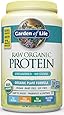 Garden of Life Organic Vegan Protein Powder with Vitamins and Probiotics - Raw Protein Shake, Sugar Free, Unflavored, 20oz (568g) Powder