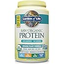 Garden of Life Organic Vegan Protein Powder with Vitamins and Probiotics - Raw Protein Shake, Sugar Free, Unflavored, 20oz (568g) Powder