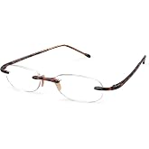 Scojo New York Gels Original Reading Glasses For Men &amp; Women | Lightweight Readers, Spring Hinges, Scratch Resistant Lens, Handmade, Stylish, Sturdy, All-Day Wear, Rimless, Oval Frame