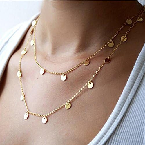 A&c Fashion Bohemia 2 Layered Pendant Necklace Jewelry for Women Unique Alloy Torque for girl