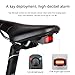 Intelligent Bike Tail Light,Wireless Anti-Theft Bicycle Alarm,USB Rechargeable Taillights,Waterproof Rear Bike LED with Remote Control and Bell for Mountain Accessories By XIAOKOA