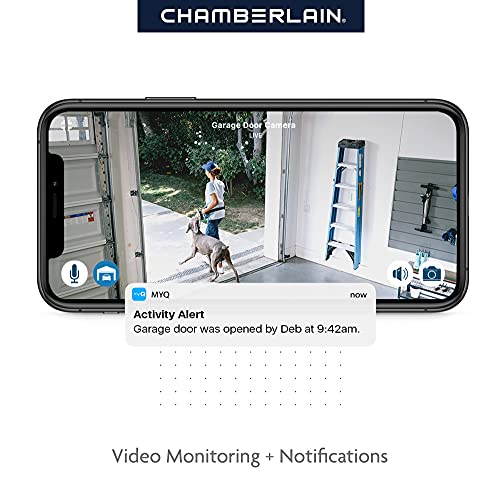 Chamberlain B6753T Smart Garage Door Opener, Video Streaming & Advanced