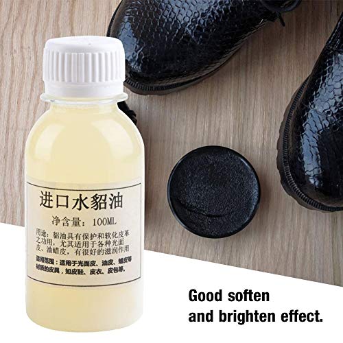KEYREN Gel Gloss Mink Oil Leather Protector Conditioner Shoe Gloss Care Maintenance Soften Brighten Maintenance Tool (100ml)