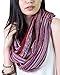 Women's Shimmer Sparkle Infinity Scarf, Festival Bliss Lightweight Fashion Shawl (Passion Red)