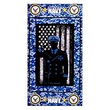 Military Navy Cotton Panel Navy, Fabric by the Yard