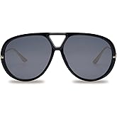 GIGIMOTTE Aviator Sunglasses for Women Retro Oversized Round Shades Trendy Shield Sun Glasses with UV400 Protection GM9609