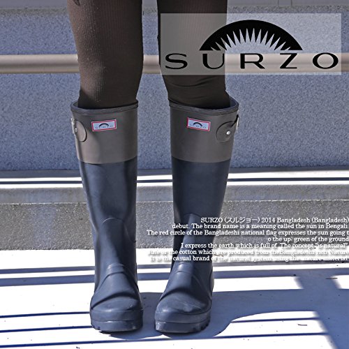 Amazon スルジョー Surzo レインブーツ レディース ロング