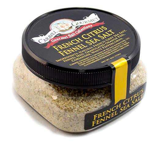 French Citrus Fennel Sea Salt - All-Natural French Grey Sea Salt with Fennel Seeds, Orange, Coriander, White Peppercorn - No Gluten, No MSG, Non-GMO - Cooking, Finishing Salt - 4 oz. Stackable Jar - Thumbnail 6