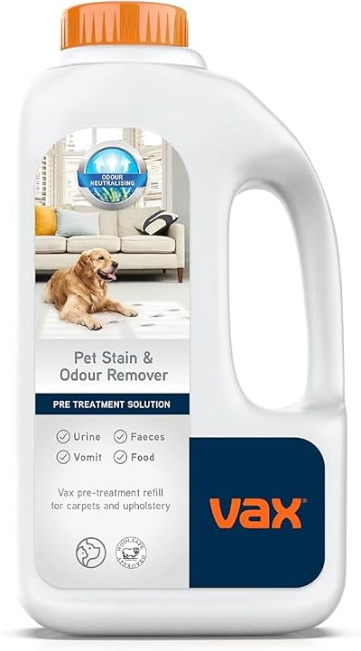 Vax Pet Stain & Odour Remover 1L Pre Treatment Carpet Cleaner Fragrance Free