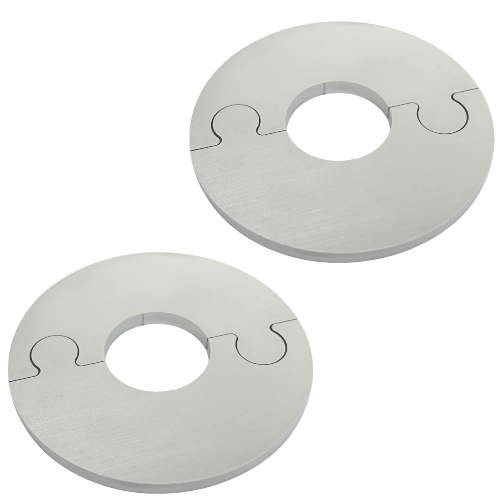 Set of 2 cover rosettes for heating pipes and railings, 2 pieces made of high-quality V2A stainless steel + easy installation with click fasteners, heating pipe cover, pipe cover