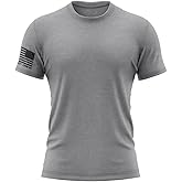 Patriot Crew Men’s Essentials Flag Crewneck T-Shirt, Patriotic American Flag Graphic Tee, Soft Cotton Blend, Athletic Fit