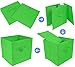 Greenco Foldable Storage Cubes, 6 pcs (Green) | Closet Organizer Storage Basket/Box/Bin/Shelf | Cube Storage Organizer | Collapsible Storage Bins Boxes | Non-woven Cloth Fabric Bin Drawers/Baskets