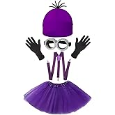 5PCS Purple Halloween Costume Accessories for Women,Halloween Cosplay Party Set Easy to Wear