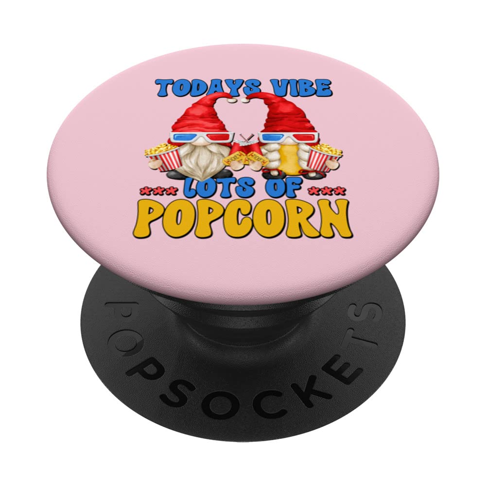 Funny Grandma And Grandpa Couple Popcorn For Movie Night PopSockets Swappable PopGrip