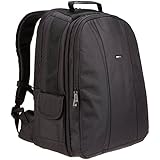 AmazonBasics DSLR and Laptop Backpack - Orange interior
