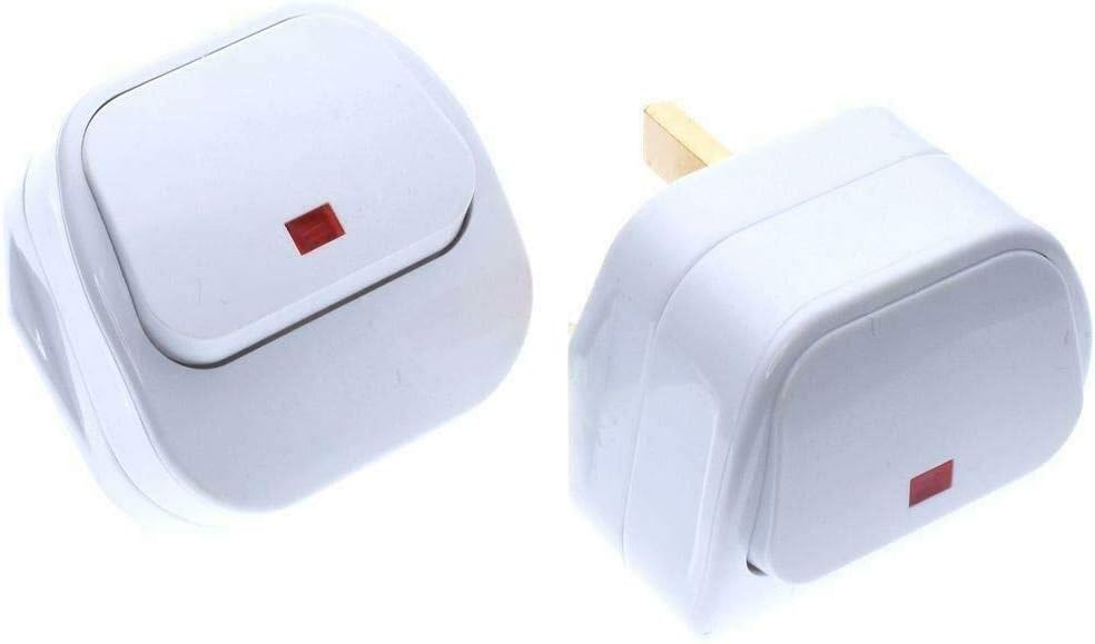 Power Tool 3 Pin UK Plug with Neon Light Switch 250V 13A for Business Office