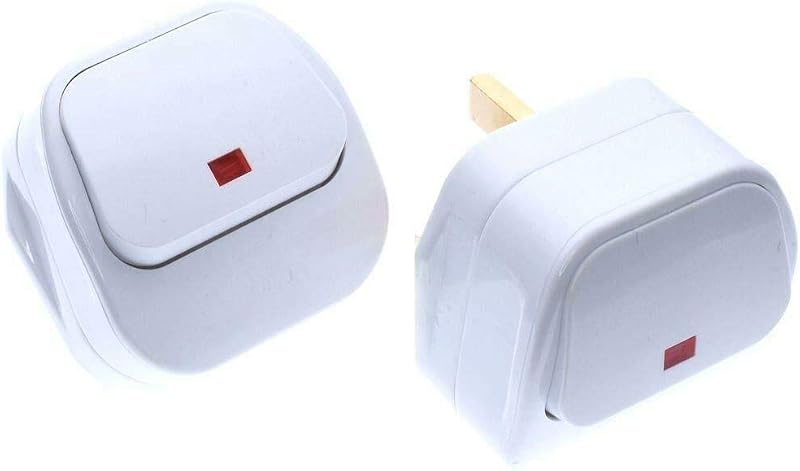 Power Tool 3 Pin UK Plug with Neon Light Switch 250V 13A for Business Office