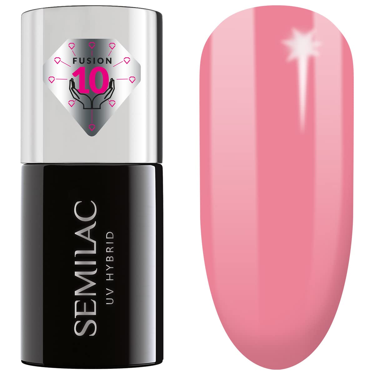 SEMILAC Extend Care Base 5in1 - Builder Gel in the Bottle - All in One Nourishing Builder Gel for Nails and Gel Polish UV Light - 813 Pastel Pink 7 ml