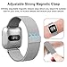 SWEES Metal Bands Compatible Fitbit Versa Smart Watch, Milanese Loop Stainless Steel Metal Replacement Accessories Small Large for Women Men, Black, Champagne, Colorful, Rose Gold, Silver, Grey