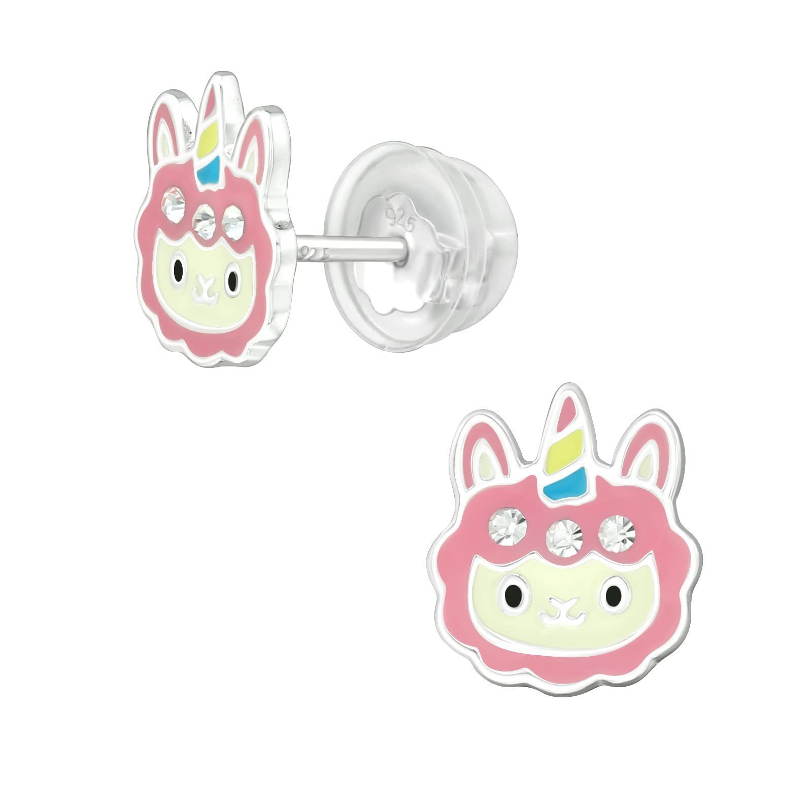 925 Sterling Silver Unicorn Stud Earrings for Women & Girls – Cute Fantasy Jewellery Gift Boxed