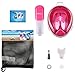 TriMagic 180° Full face Snorkel mask with Large Viewing Area for Kids (XS)