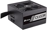 Corsair CX450M 450W 80+ Bronze Semi-Modular ATX Power Supply Unit PSU Black