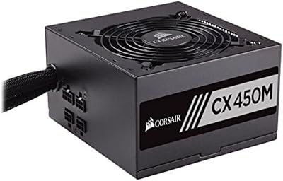 Corsair CX450M 450W 80+ Bronze Semi-Modular ATX Power Supply Unit PSU Black